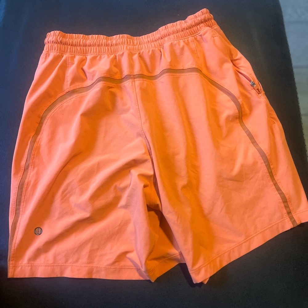 Lululemon Orange Athletic Shorts